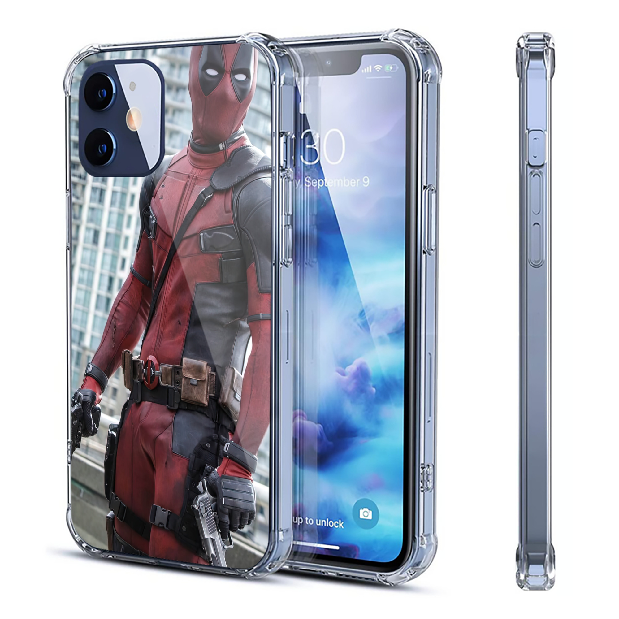 （画像用） Deadpool デッドプール 【iPhone 12シリーズ対応】透明スマホケース（クリアソフトケース）